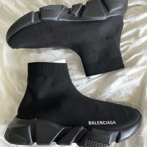 BALENCIAGA Black Speed Knit Trainers